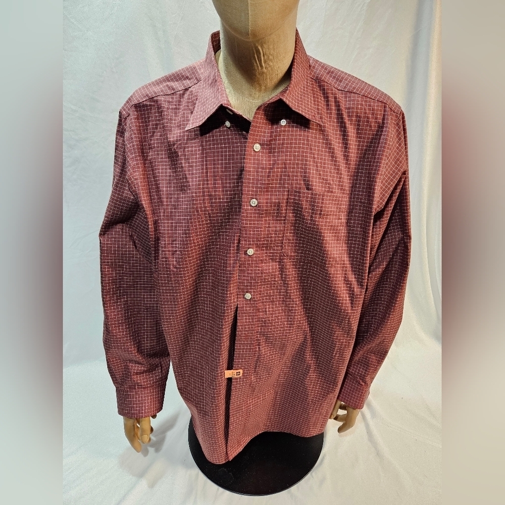 LL Bean Plaid Long Sleeve Wrinkle Stain Resistant Button Down Up Shirt Mens XL